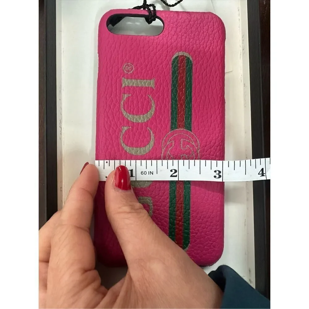 Authentic Gucci Leather Logo Phone Case w/ Tags IPhone 8 Plus Phone Case
